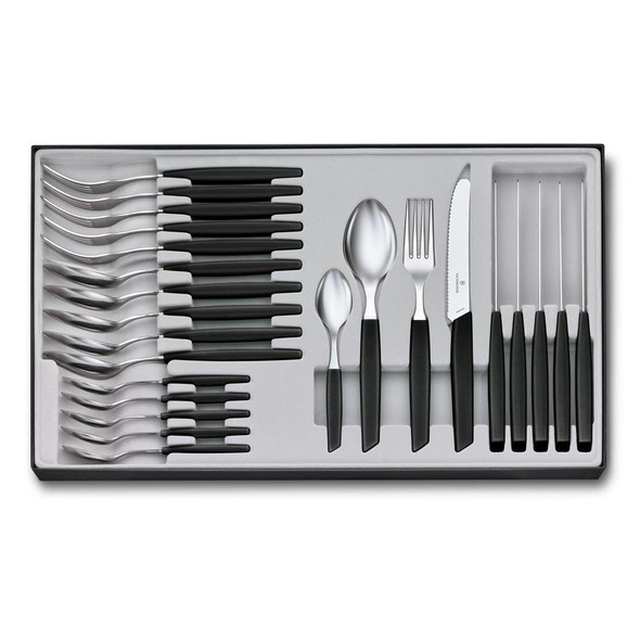 Victorinox Swiss Modern Tomato Knife 24 Piece Table Set (Black)