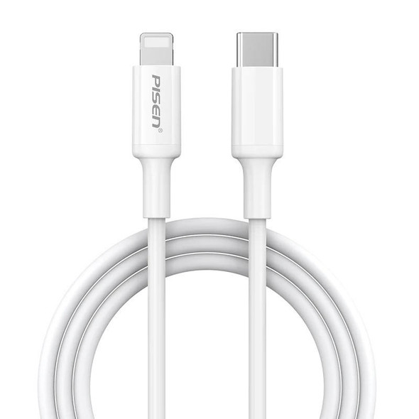 Pisen-Lightning-to-USB-C-PD-Fast-Charge-Cable-(1.2M)-White---Ultimate-Durability,-12K-Bends,-Long-Lasting-Performance,-Apple-iPhone/iPad/MacBook-6902957032339-Rosman-Australia-1