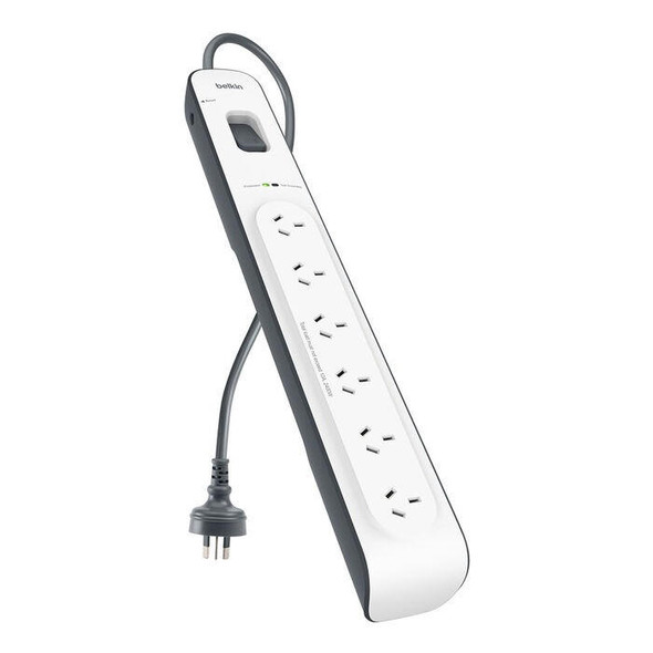 Belkin-BSV603-6-Outlet-2-Meter-Surge-Protection-Strip,Complete-Three-line-AC-protection,-Protects-Against-Spikes-And-Fluctuations,-CEW-$30,000,2YR-BSV603au2M-Rosman-Australia-1