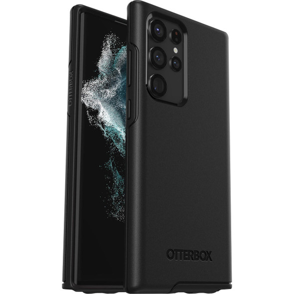 OtterBox-Symmetry-Samsung-Galaxy-S22-Ultra-5G-(6.8")-Case-Black---(77-86438),-Antimicrobial,-DROP+-3X-Military-Standard,-Raised-Edges,-Ultra-Sleek-77-86438-Rosman-Australia-1