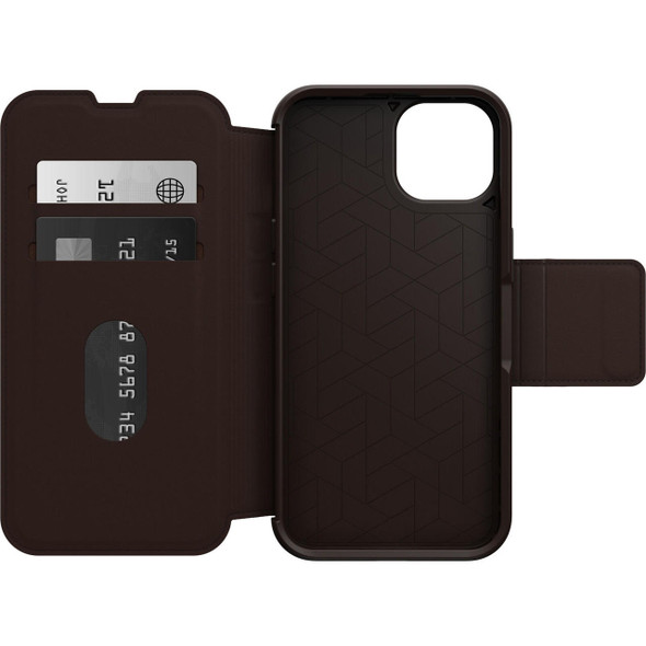 OtterBox-Strada-Apple-iPhone-14-Case-Brown---(77-89657),-DROP+-3X-Military-Standard,-Leather-Folio-Cover,-Card-Holder,-Raised-Edges,-Soft-Touch-77-89657-Rosman-Australia-1