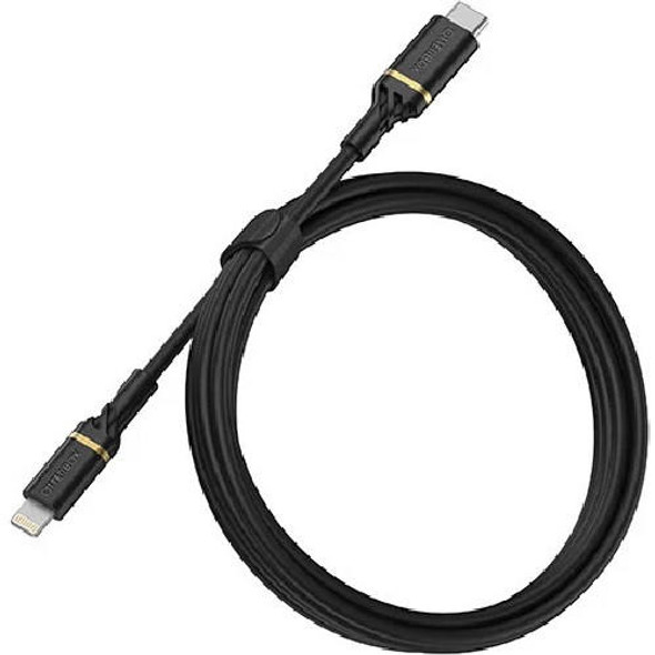 OtterBox-Lightning-to-USB-C-Fast-Charge-Cable-(1M)---Black-(78-52551),-3-AMPS-(60W),MFi/USB-PD,3K-Bend/Flex,480Mbps-Transfer,Apple-iPhone/iPad/MacBook-78-52551-Rosman-Australia-1