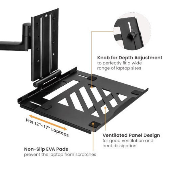 Brateck-Adjustable-Laptop-Tray-For-Monitor-Arms-Fits12-17"--with-standard-75x75-VESA-plate-NBH-7-Rosman-Australia-1