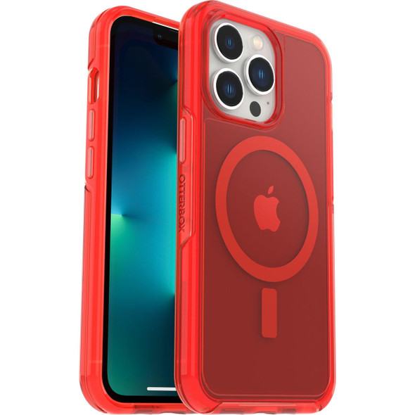 OtterBox-Symmetry+-Clear-MagSafe-Apple-iPhone-13-Pro-Case-In-The-Red---(77-83642),-Antimicrobial,-DROP+-3X-Military-Standard,-Raised-Edges,Ultra-Sleek-77-83642-Rosman-Australia-1
