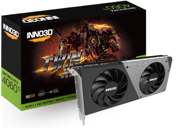 INNO3D-nVidia-GeForce-RTX-4060-Ti-TWIN-X2-16GB-GDDR6,-2535MHz-Boost-Clock,-RAM-18Gbps,-3xDP,-1xHDMI,-250x118x42mm-(4060TI)-N406T2-16D6-178055N-Rosman-Australia-1