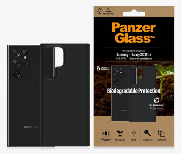 Panzer-Glass-PanzerGlass-Samsung-Galaxy-S22-Ultra-5G-(6.8")-Biodegradable-Case---Black(0376),Military-Grade-Standard,Wireless-charging-compatible,Scratch-Resistant-0376-Rosman-Australia-1