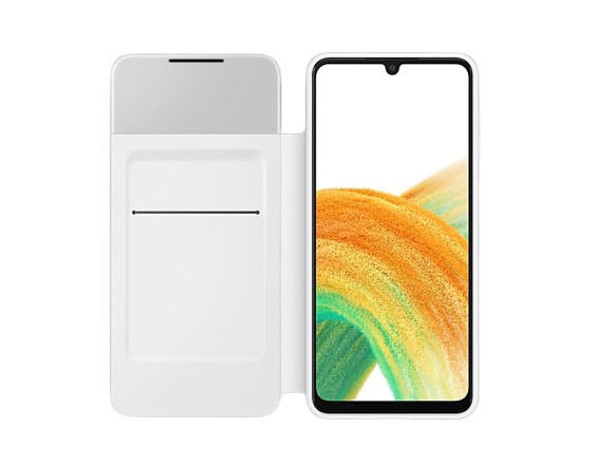 Samsung-Galaxy-A33-5G-(6.4")-Smart-S-View-Wallet-Cover---White-(EF-EA336PWEGWW),-Keep-it-handy,-slender-yet-sturdy-design,-Protects-from-front-to-back-EF-EA336PWEGWW-Rosman-Australia-1