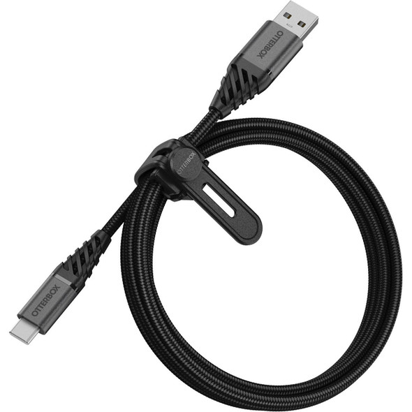 OtterBox-USB-C-to-USB-A-(2.0)-Premium-Cable-(1M)---Black-(78-52664),-3-AMPS-(60W),-10K-Bend,Samsung-Galaxy,Apple-iPhone,iPad,MacBook,Google,OPPO,Nokia-78-52664-Rosman-Australia-1