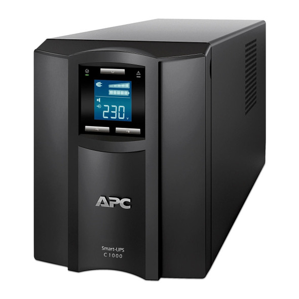 APC-Smart-UPS-C-1000VA/600W-Line-Interactive-UPS,-Tower,-230V/10A-Input,-8x-IEC-C13-Outlets,-Lead-Acid-Battery-SMC1000I-Rosman-Australia-1