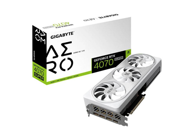 Gigabyte-nVidia-GeForce-RTX-4070-Super-AERO-OC-12GD-GDDR6X-Video-Card,-PCI-E-4.0,7168-CUDA-Cores,-RGB-Fusion-3x-DP-1.4a,-1x-HDMI-2.1a-GV-N407SAERO-OC-12GD-Rosman-Australia-1