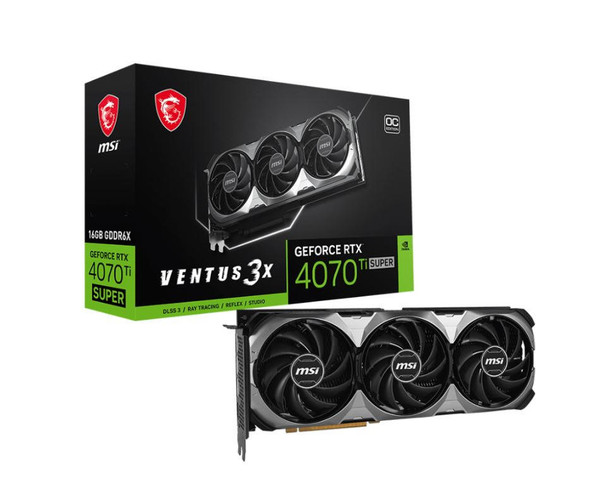 MSI-GeForce-RTX-4070-Ti-SUPER-16G-VENTUS-3X-OC-Video-Card--2640-MHz-Boost-Clock,-12GB-GDDR6X,DisplayPort-x-3-(v1.4a),HDMI-x-1-GeForce-RTX-4070-Ti-SUPER-16G-VENTUS-3X-OC-Rosman-Australia-1