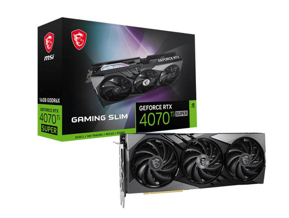 MSI-GeForce-RTX-4070-Ti-SUPER-16G-GAMING-X-SLIM-Video-Card--2625-MHz-Boost-Clock,-16GB-GDDR6,DisplayPort-x-3-(v1.4a),HDMI-x-1-GeForce-RTX-4070-Ti-SUPER-16G-GAMING-X-SLIM-Rosman-Australia-1