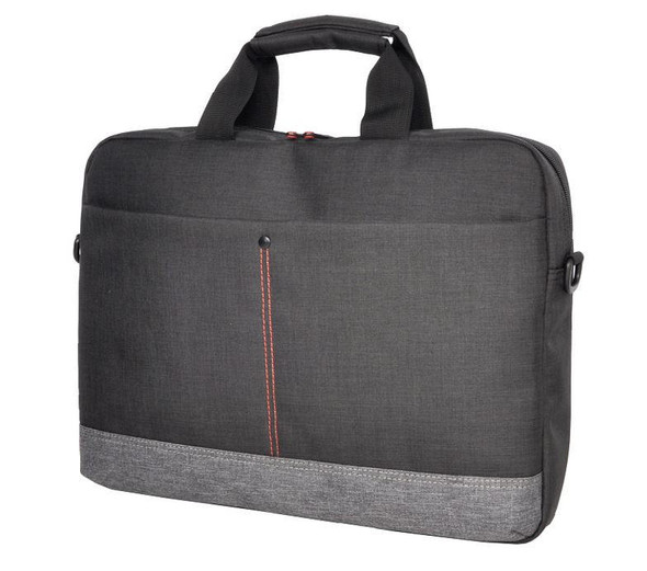 Oxhorn-Targus-10"-13.3"-14"-15.6"-Notebook-back-high-quality-nylon-fabric-Top-zip-closure-and-padded-compartment-Shoulder-strap-nylon-case-Black+-Grey-B-156-BG-Rosman-Australia-1