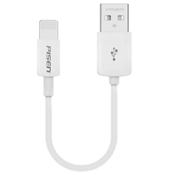 Pisen-Lightning-to-USB-A-Cable-(20cm)-White---Support-Both-Fast-Charging-and-Data-Cable,-Stretch-Resistant,-Lightweight,-Apple-iPhone/iPad/MacBook-6902957266024-6902957266024-Rosman-Australia-1