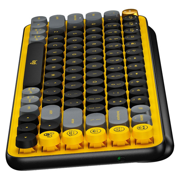 Logitech POP Keys Wireless Mechanical Keyboard With Emoji Keys - Blast Yellow (920-010577(POP))