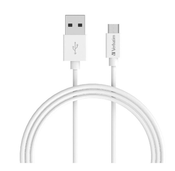 Verbatim-Charge--Sync-microUSB-Cable-1m---White-66579-Rosman-Australia-2