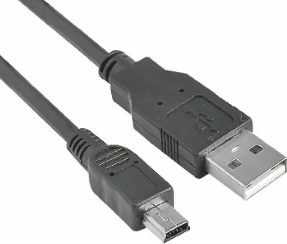 Astrotek-USB-2.0-Cable-30cm---Type-A-Male-to-Mini-B-5-pins-Male-Black-Colour-RoHS-AT-USB-A-MINI-0.3M-Rosman-Australia-1