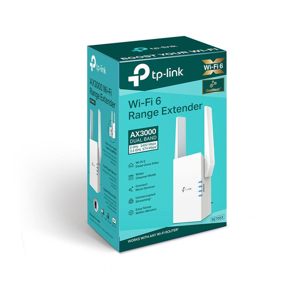 TP-Link-RE705X-AX3000-Mesh-WiFi-6-Extender-574Mbps@2.4GHz-2402Mbps@5GHz-1x1GBps-WPS-2xAntenna-RE705X-Rosman-Australia-1