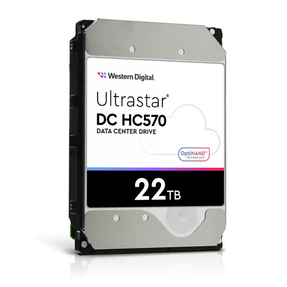 Western Digital WD Ultrastar 22TB 3.5" Enterprise HDD SATA  512MB 7200RPM 512E TCG P3 DC HC570 24x7 Server 2.5mil hrs MTBF 5yrs WUH722222ALE6L4