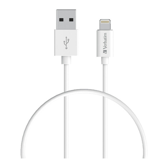 Verbatim-Charge--Sync-Lightning-Cable-50cm---White--Lightning-to-USB-A-66580-Rosman-Australia-2