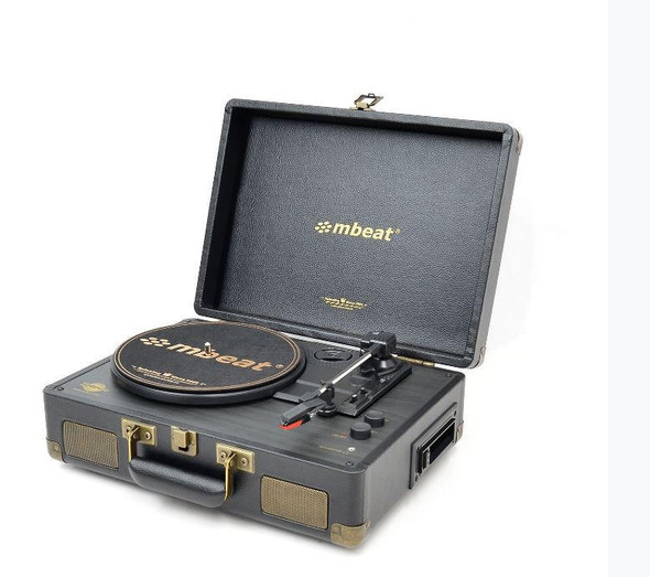 mbeat®-Uptown-Retro-Bluetooth-Turntable---Cassette-Player,-Bluetooth-Streaming,-33/45-RPM-Vinyls-and-Cassette,-3.5mm-Audio-Jack,-RCA-Audio-MB-TR166BLK-Rosman-Australia-1