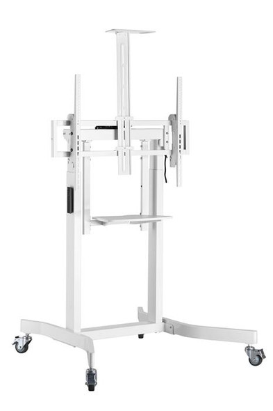 Brateck-Deluxe-Motorized-Large-TV-Cart-with-Tilt,-Equipment-Shelf-and-Camera-Mount-Fit-55"-100"-Up-to-120Kg---White-TTL14-68TW-W-Rosman-Australia-2