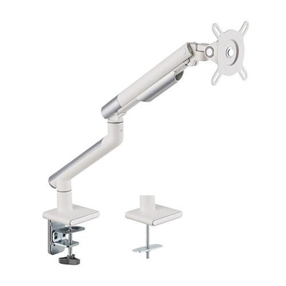 Brateck-Single-Monitor-Premium-Slim-Aluminum-Spring-Assisted-Monitor-Arm-Fix-Most-17"-32"-Monitor-Up-to-9kg-per-screen-VESA-75x75/100x100-----White-LDT49-C012-W-Rosman-Australia-1