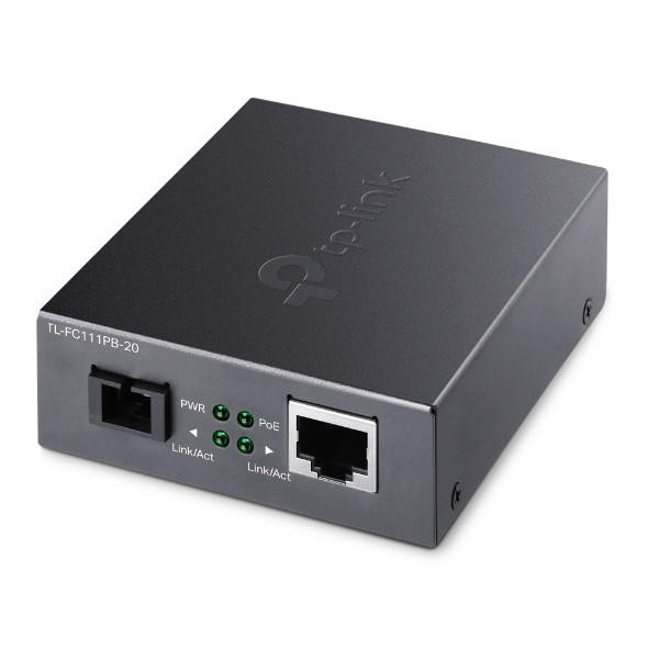 TP-Link-TL-FC111PB-20-10/100Mbps-WDM-Media-Converter-with-1-Port-PoE---IEEE-802.3u,-20KM,-1310-nm-TX,-1550-nm-RX-TL-FC111PB-20-Rosman-Australia-1