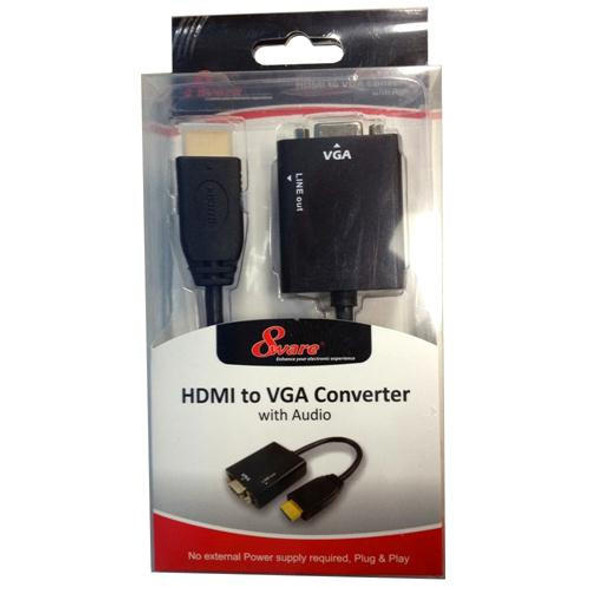 8Ware-HDMI-to-VGA-19-pin-to-15-pin-Male-to-Female-Converter-without-Power-Adapter-plus-3.5mm-Stereo-Audio-Out-~CB8W-RC-HDMIVGA-2-CVT-HDMIVGA-Rosman-Australia-2