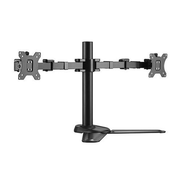 Brateck-Dual-Free-Standing-Monitors-Affordable-Steel-Articulating-Monitor-Stand-Fit-Most-17"-32"-Monitors-Up-to-9kg-per-screen-VESA-75x75/100x100-LDT33-T024-Rosman-Australia-1