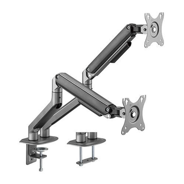 Brateck-Dual-Monitor-Economical-Spring-Assisted-Monitor-Arm-Fit-Most-17"-32"-Monitors,-Up-to-9kg-per-screen-VESA-75x75/100x100-Space-Grey-LDT63-C024-B-Rosman-Australia-2