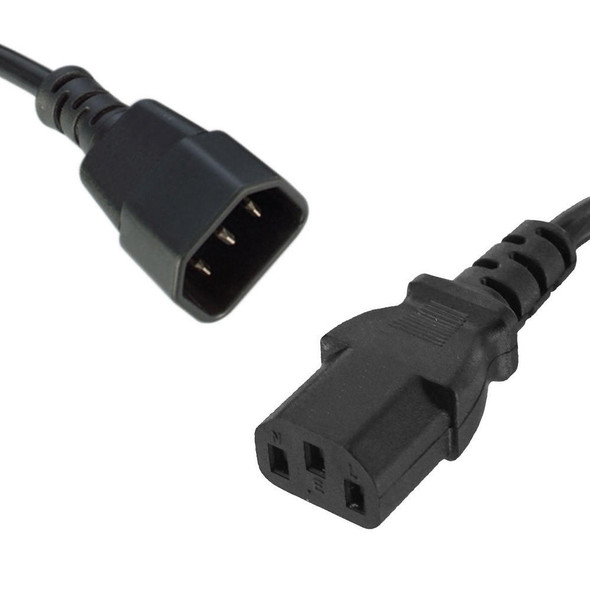 8Ware-Power-Cable-Extension-Cord-1m-IEC-C14-to-IEC-C13-Male-to-Female-RC-3080-010-Rosman-Australia-2