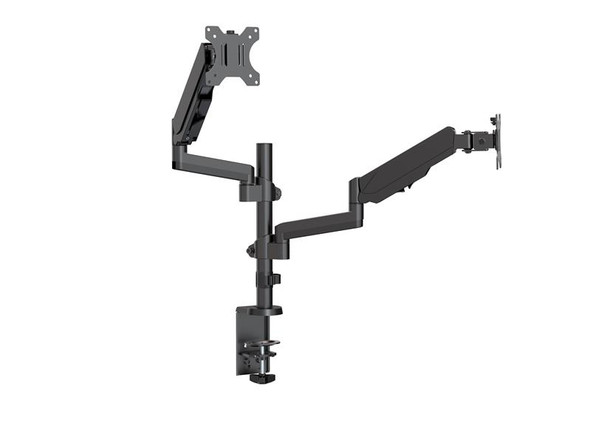 Brateck-Dual-Monitor-Full-Extension-Gas-Spring-Dual-Monitor-Arm-(independent-Arms)-Fit-Most-17"-32"-Monitors-Up-to-8kg-per-screen-VESA-75x75/100x100-LDT16-C024-Rosman-Australia-1