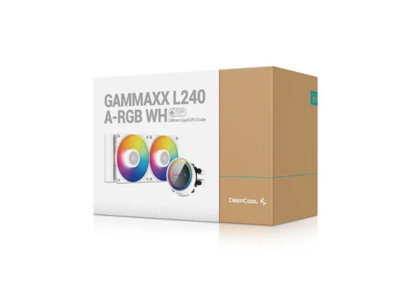 Deepcool-Gammaxx-L240-A-RGB-White-(1700-bracket-Included)-2-x-ARGB-PWM-Fans,-Anti-Leak,-Intel-LGA2066/2011-v3/2011/1700/1200/1151/1150/1155-AMD-AM4-DP-H12CF-GL240-ARGB-WH-Rosman-Australia-2