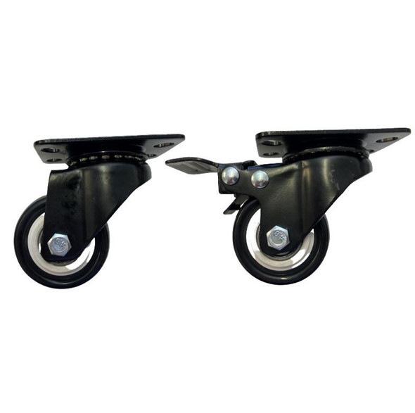 LDR-2"-PP-Rack-Wheels-2x-With-Brakes--2x-Without-Brakes---Pack-of-4-Wheels-Total-WB-CA-10-Rosman-Australia-2