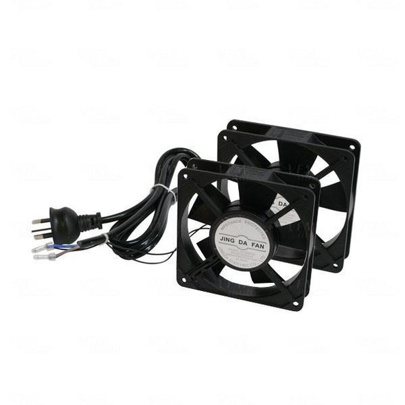 LDR-2-Way-Fan-Kit-with-power-switch---2x-Fans---Black-Metal-Construction---For-Installation-in-LDR-Hinged--Single-Section-Racks-WB-CA-13-Rosman-Australia-2