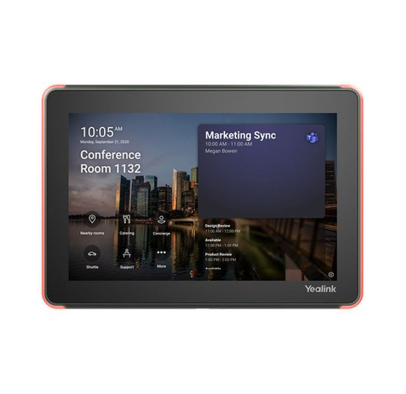 Yealink-RoomPanel-for-Microsoft-Team-Rooms,-Compact-Touchscreen,-High-Visibility-LED-Bars-out-of-Room-Status,-Proximity--Ambient-Light-Sensor-ROOMPANEL-TEAMS-Rosman-Australia-2