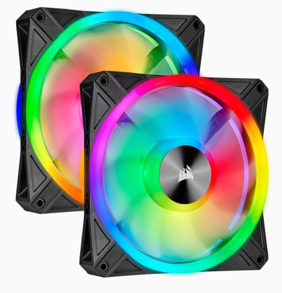 Corsair-QL140-RGB-Dual-Fan-Kit-with-Lighting-Node-Core,-ICUE,-140mm-RGB-LED-PWM-Fan-26dBA,-50.2-CFM,-2-Fan-Pack-CO-9050100-WW-Rosman-Australia-2