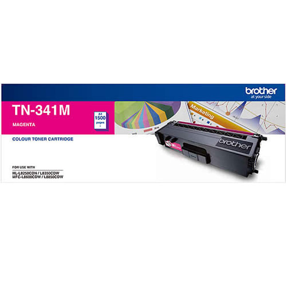 Brother-TN-341M-Colour-Laser-Toner-Standard-Magenta,-HL-L8250CDN/8350CDW-MFC-L8600CDW/L8850CDW---1500Pages-TN-341M-Rosman-Australia-1