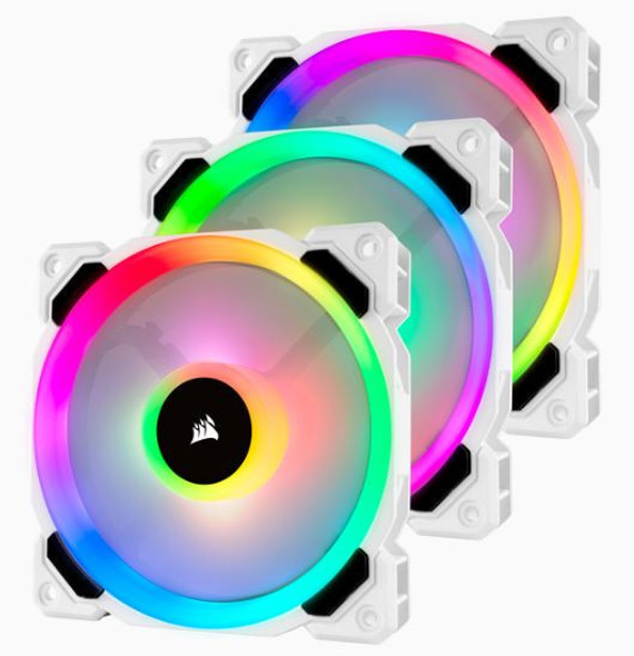 Corsair-Light-Loop-Series,-White-LL120-RGB,-120mm-PWM-Fan,-3-Fan-Pack-with-Lighting-Node-PRO.-Two-Years-Warranty-CO-9050092-WW-Rosman-Australia-3