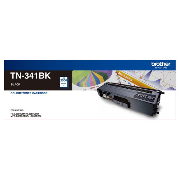 Brother-TN-341BK-Colour-Laser-Standard-Yield-Black-Toner-to-suit-HL-L8250CDN/8350CDW-MFC-L8600CDW/L8850CDW---2500Pages-TN-341BK-Rosman-Australia-1