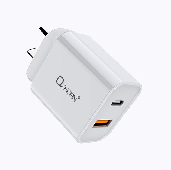 Just-You-PC-Oxhorn-USB-Type-C-and-Type-A-3.0-Quick-Charge-20W-Charger-NB-PD20-Rosman-Australia-1