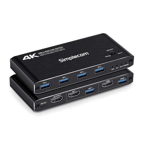 Simplecom-KM420-2-Port-HDMI-KVM-Switch-HDMI-2.0-4K@60Hz-4-Port-USB-3.0-Hub-5Gbps-KM420-Rosman-Australia-1