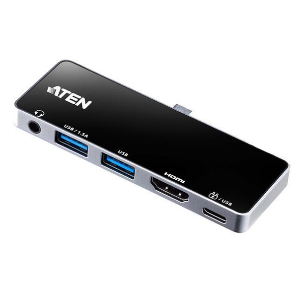 Aten-USB-C-Travel-Dock-with-Power-Pass-Through,-Multiport-connection,-Supports-DP1.4-with-single-HDMI-video-output,-Designed-for-iPad-Pro--Surface-UH3238-AT-Rosman-Australia-1