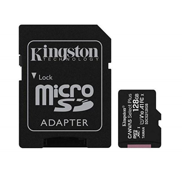 Kingston-128GB-MicroSD-SDHC-SDXC-Class10-UHS-I-Memory-Card-100MB/s-Read-10MB/s-Write-with-standard-SD-adaptor-~SDCS/128GB-SDCS2/128GB-Rosman-Australia-1