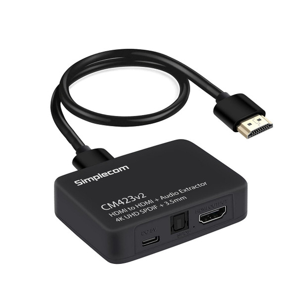 Simplecom-CM423v2-HDMI-Audio-Extractor-4K-HDMI-to-HDMI-and-Optical-SPDIF-+-3.5mm-Stereo-CM423V2-Rosman-Australia-1