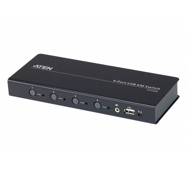 Aten-KM-Switch-4-Port-USB-Boundless-Switching-w/-Audio,-Cables-Included,-Daisy-Chain-Up-to-2-(8-Computers-Total)-CS724KM-AT-Rosman-Australia-1