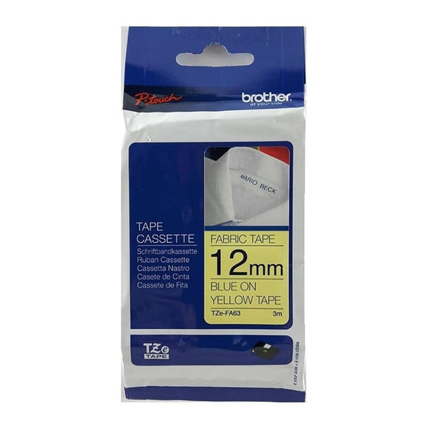 Brother-12MM-BLUE-ON-YELLOW-FABRIC-TZ-TAPE,-SAME-AS-TZ-FA63-WITH-NEW-ECO-FRIENDLY-PACKAGE)-(TZE-FA63)-TZE-FA63-Rosman-Australia-2