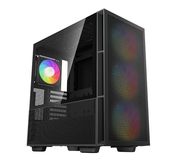 DeepCool-CH560-HighAirflow-Mid-Tower-Case,-Mini-ITX/-Micro-ATX/-ATX/-E-ATX,-Magnetic-Hybrid-Mesh,-Tempered-Glass,-3-Pre-Installed-140mm-ARGB-Fans-R-CH560-BKAPE4-G-1-Rosman-Australia-1