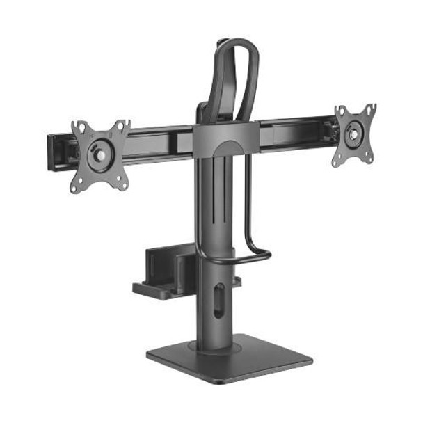 Brateck-Dual-Screens-Vertical-Lift-Monitor-Stand-With-Thin-Client-CPU-Mount--Fit-Most-17"-27"-Monitor-Up-to-6kg-per-screen-VESA-100x100,75x75-LDT41-T02MP-Rosman-Australia-1